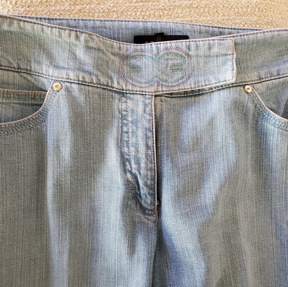 Escada bootcut jeans with pastel thread detail - Picture 2 of 7